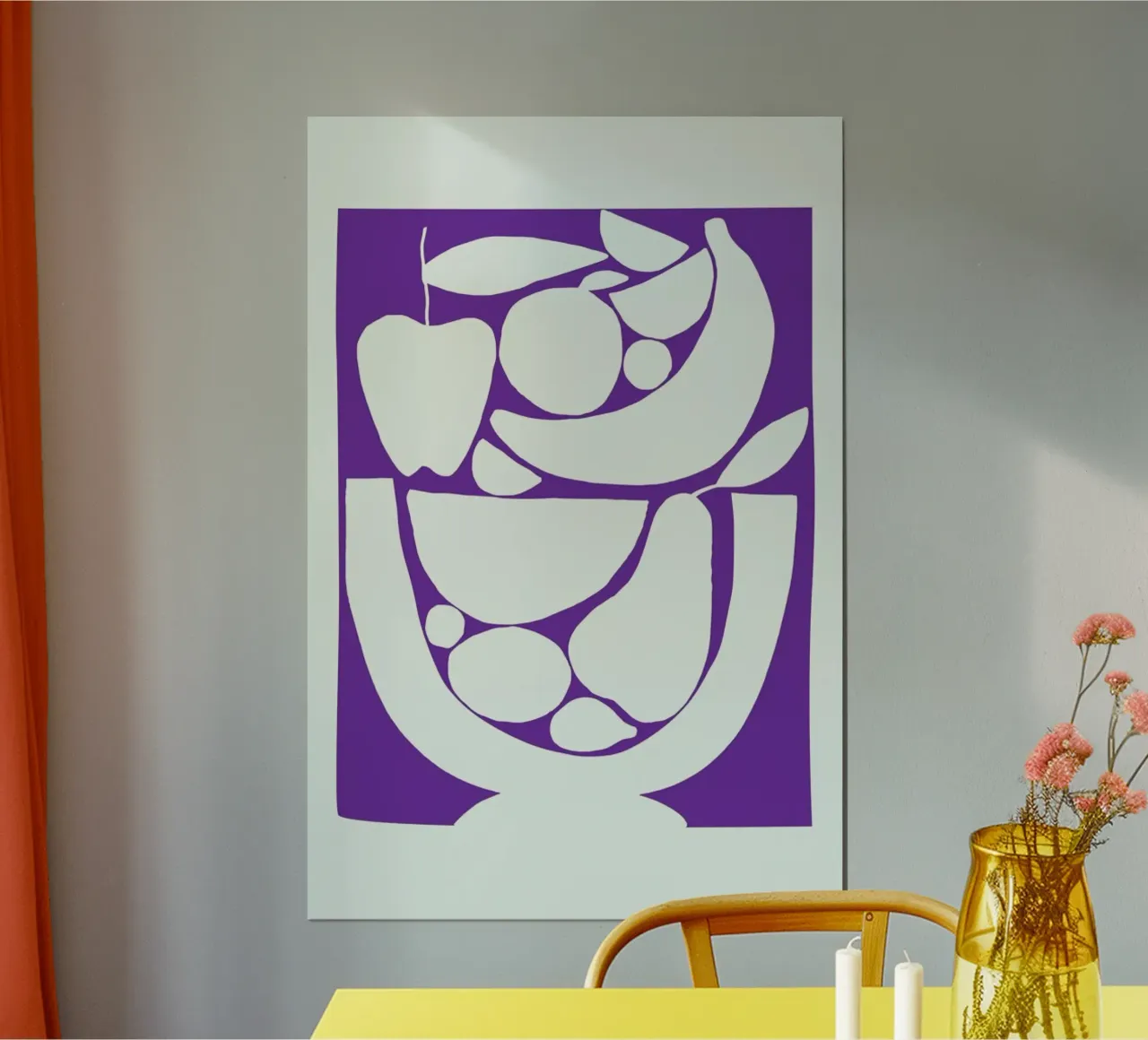 Fruit Salad 5 poster con telaio in legno da Pure