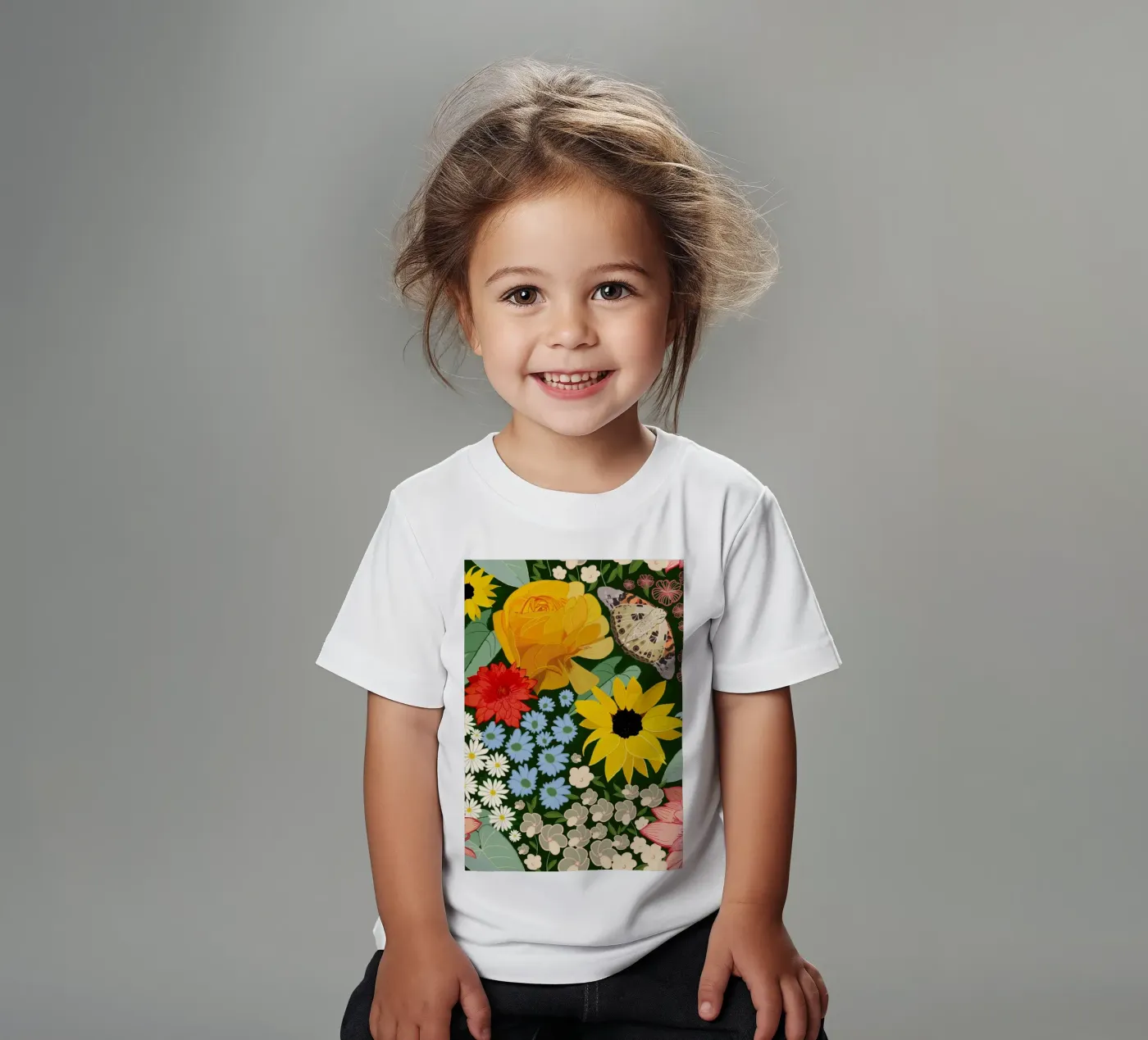 Cute forest pattern Kinder T-Shirt von gulsengunel