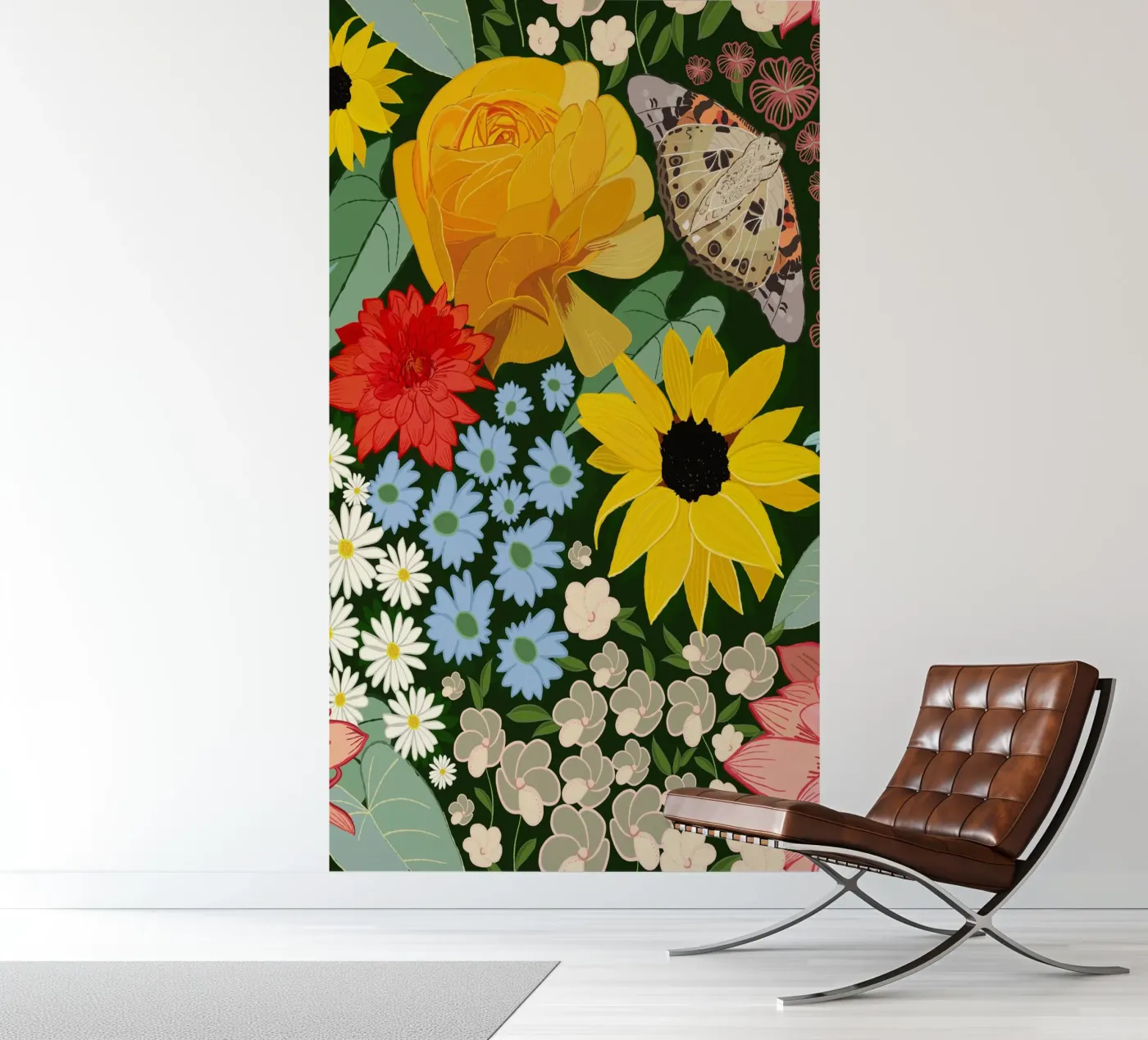 Schattig bospatroon fotobehang van gulsengunel