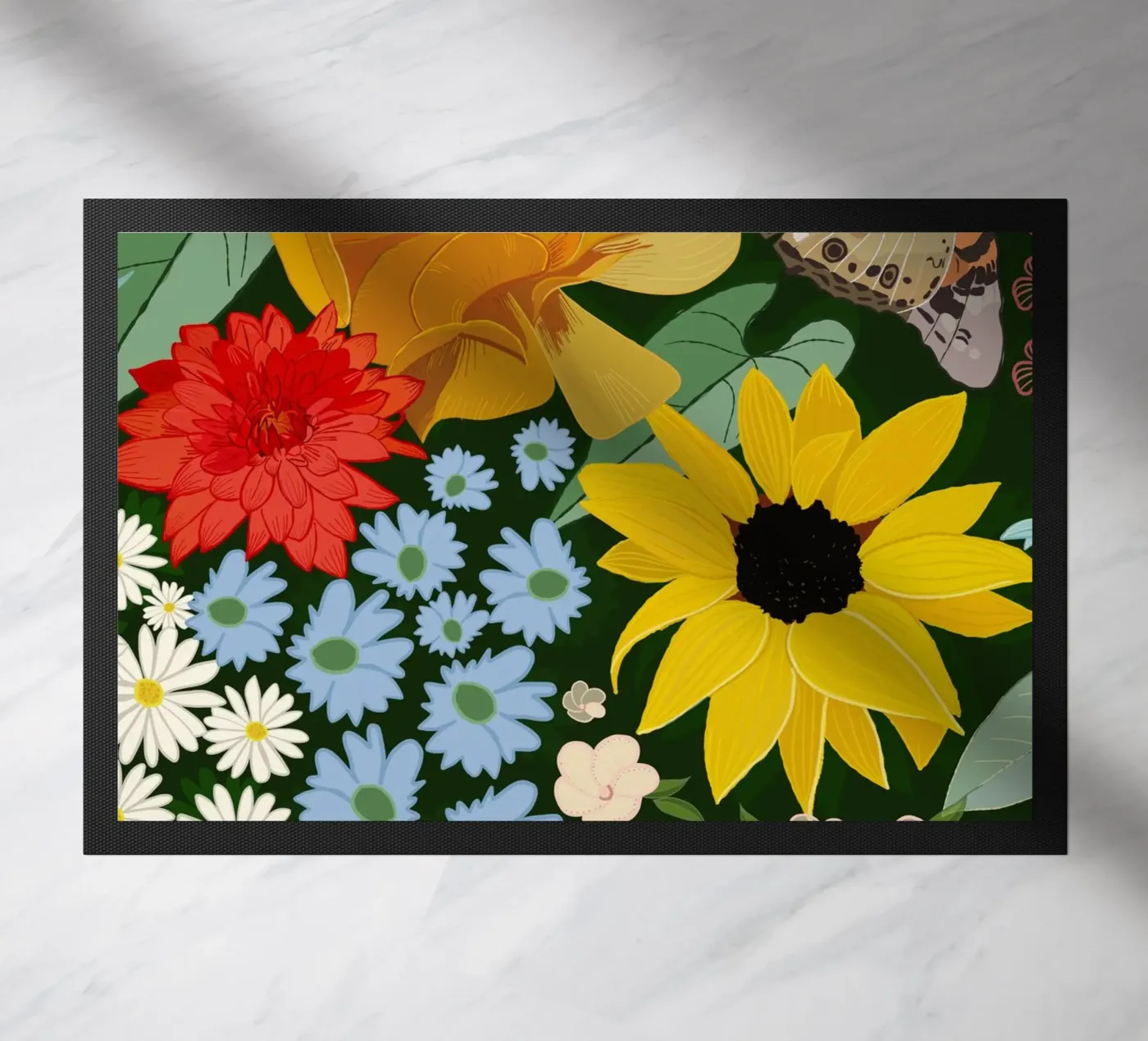 Cute forest pattern doormat by gulsengunel