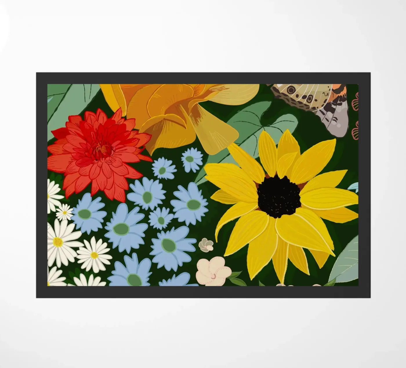 Cute forest pattern doormat by gulsengunel