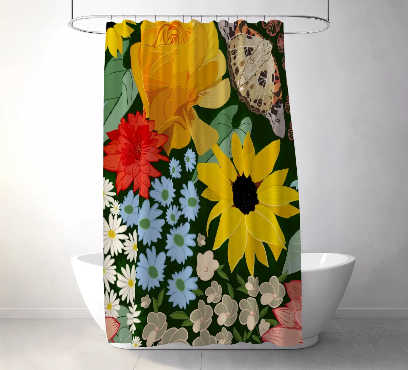 Cute forest pattern Duschvorhang von gulsengunel