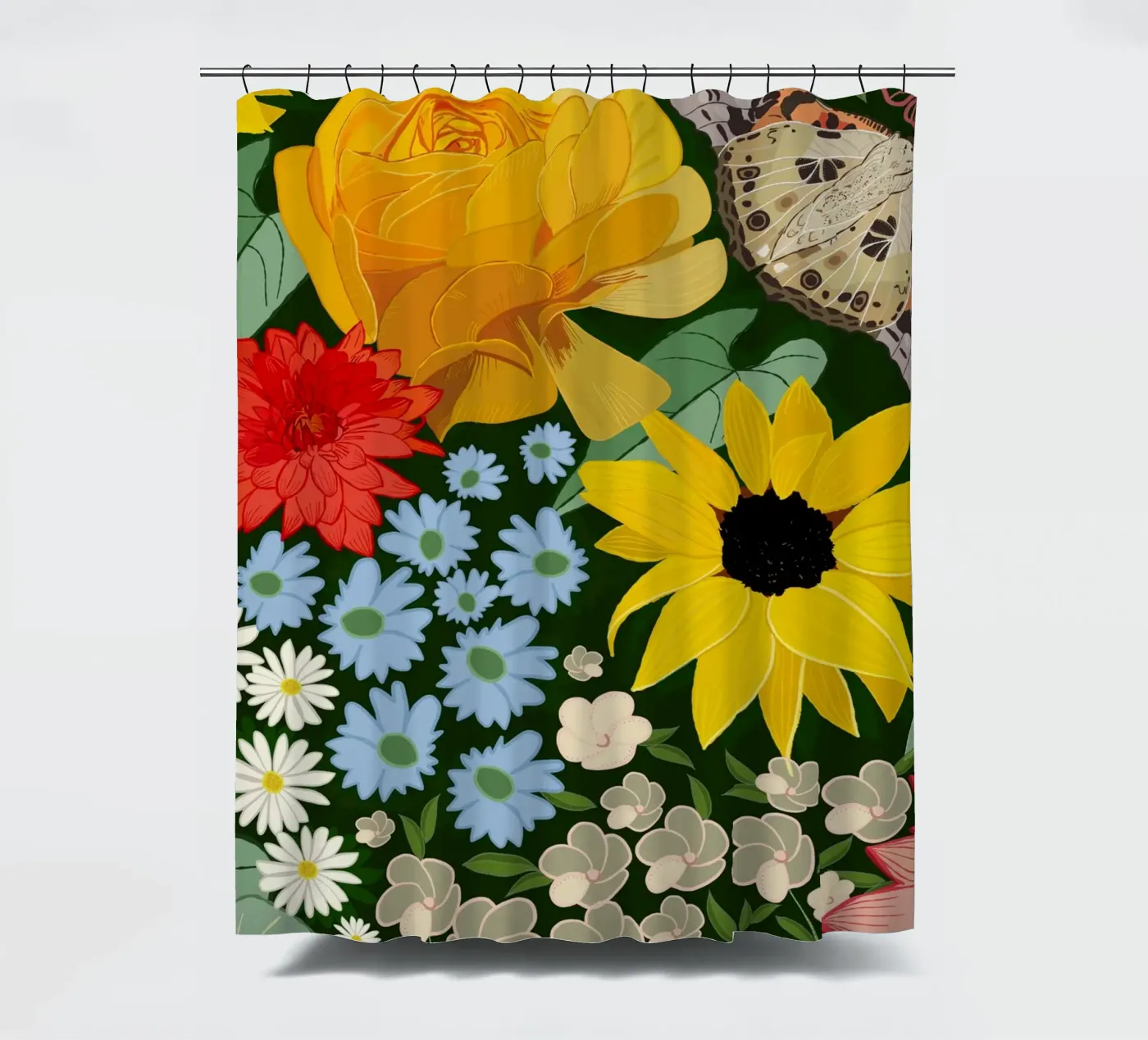 Cute forest pattern Duschvorhang von gulsengunel