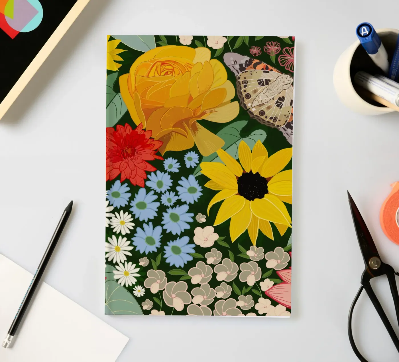 Cute forest pattern notebook by gulsengunel