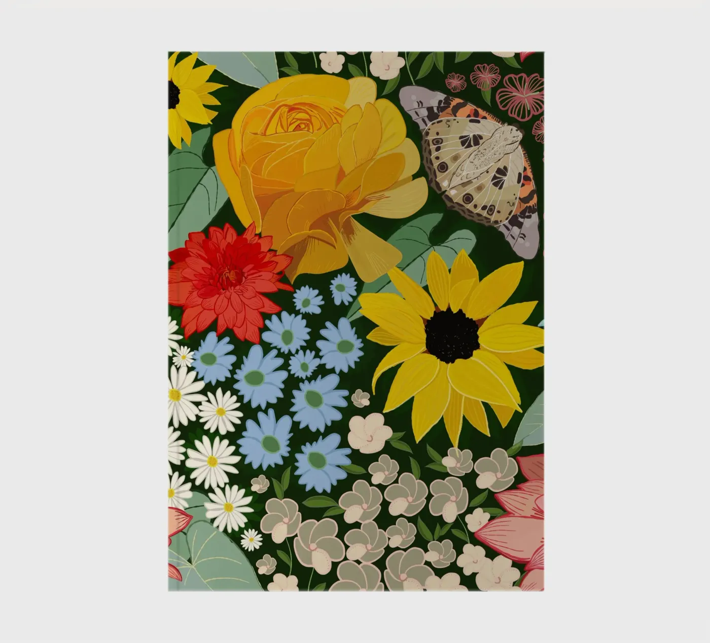 Cute forest pattern notebook by gulsengunel