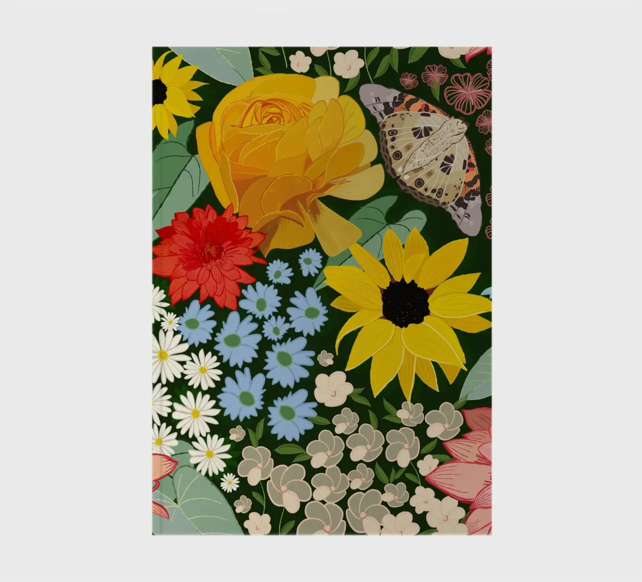 Cute forest pattern notebook by gulsengunel