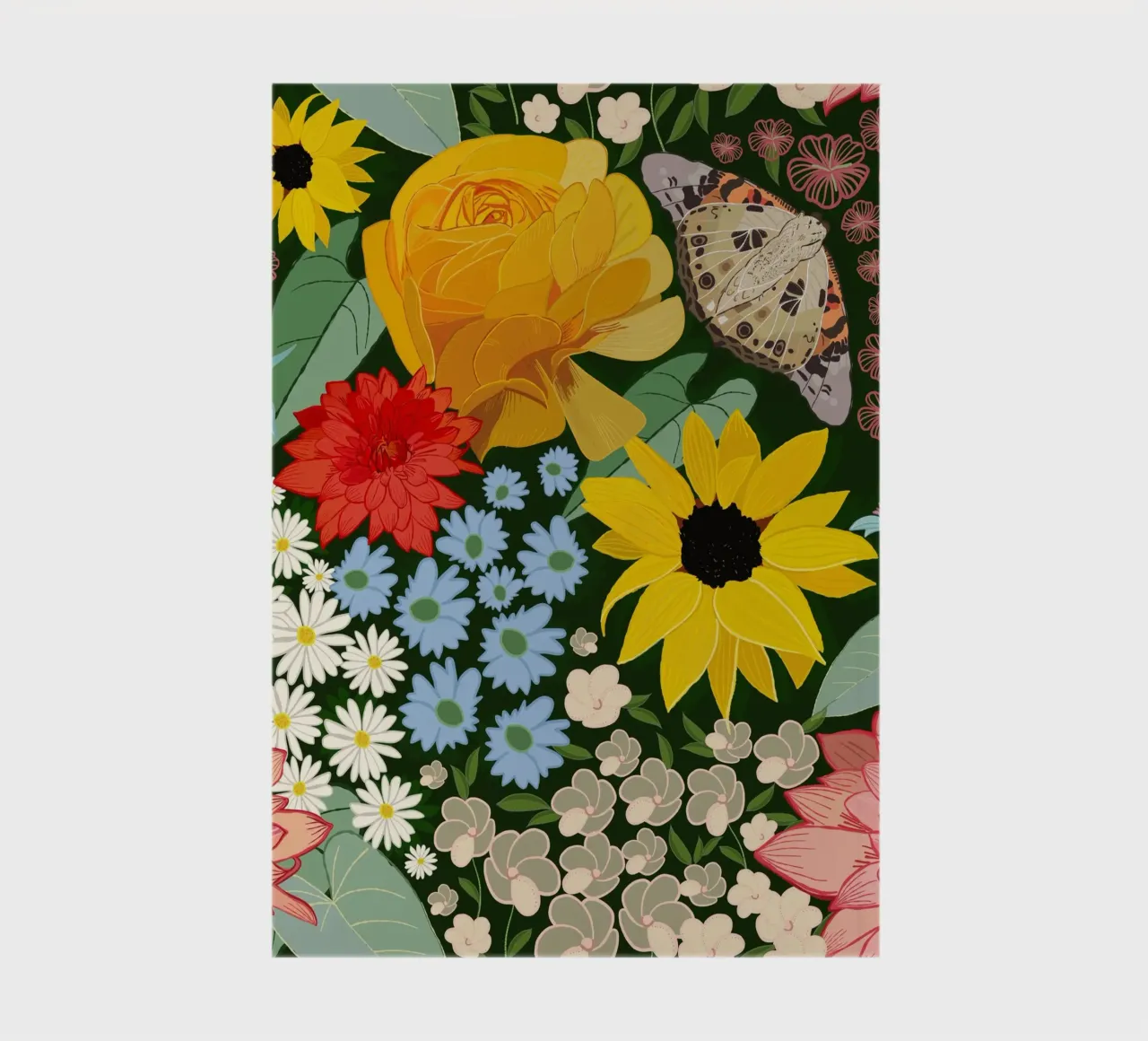 Cute forest pattern notebook by gulsengunel