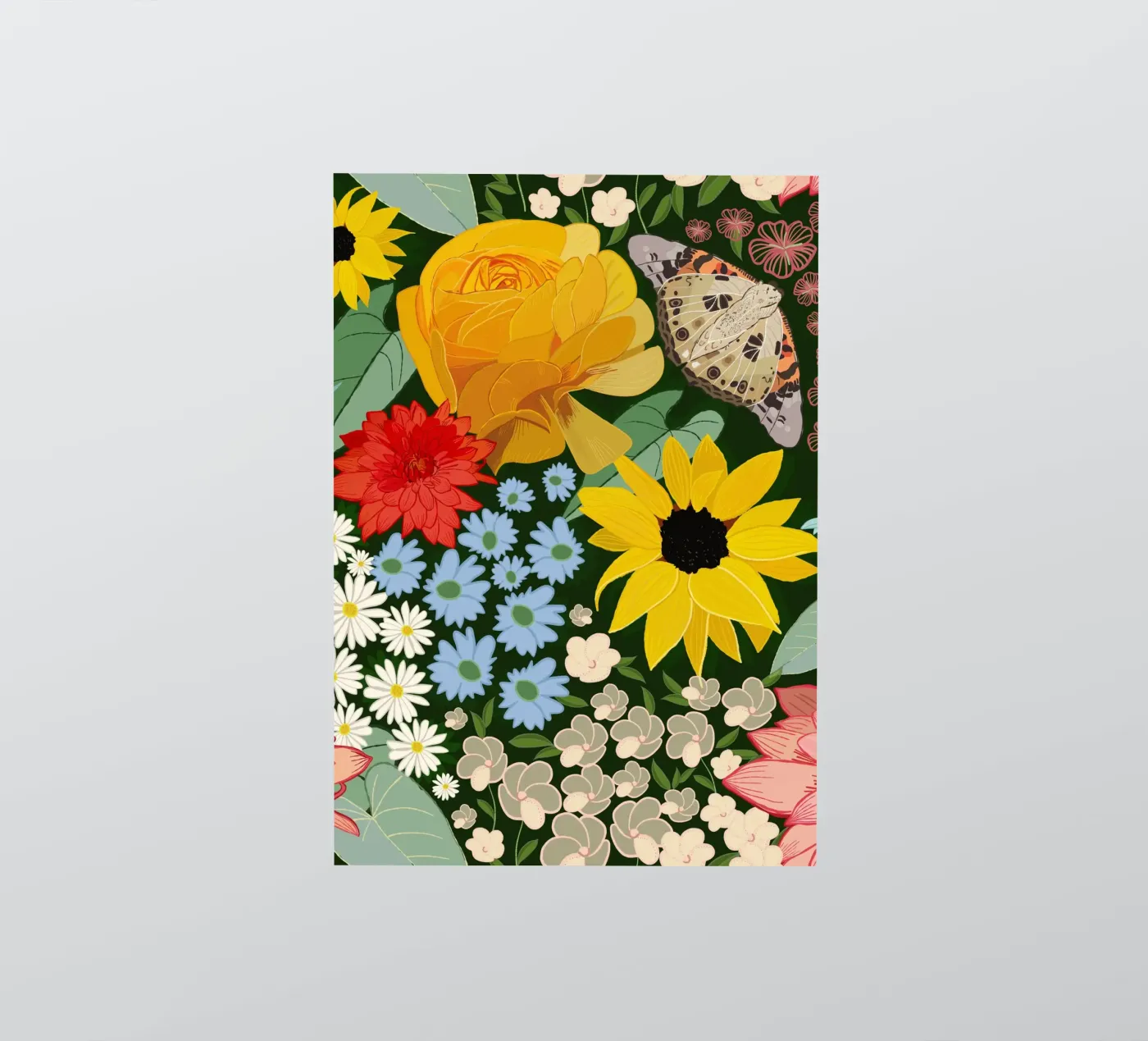 Cute forest pattern Sticker von gulsengunel