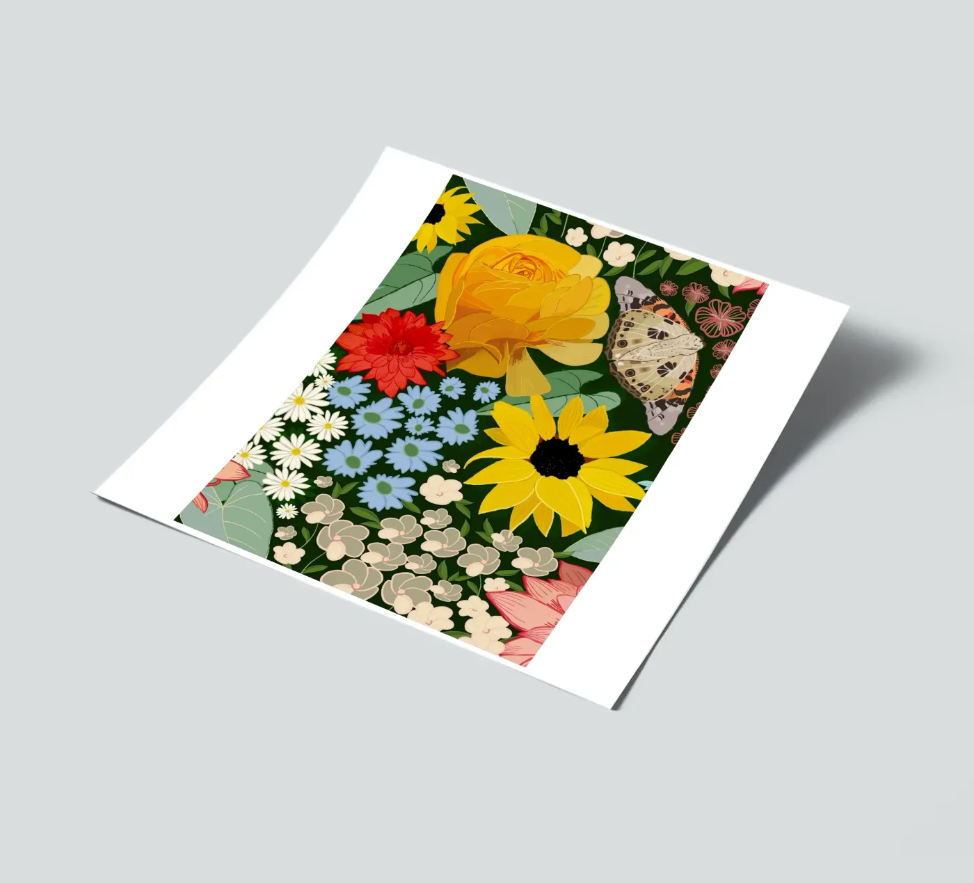 Cute forest pattern Stickerbogen von gulsengunel