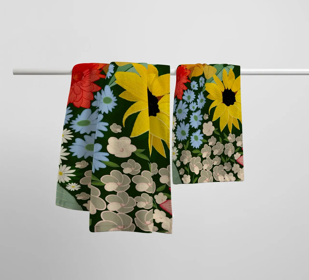 Cute forest pattern towel by gulsengunel