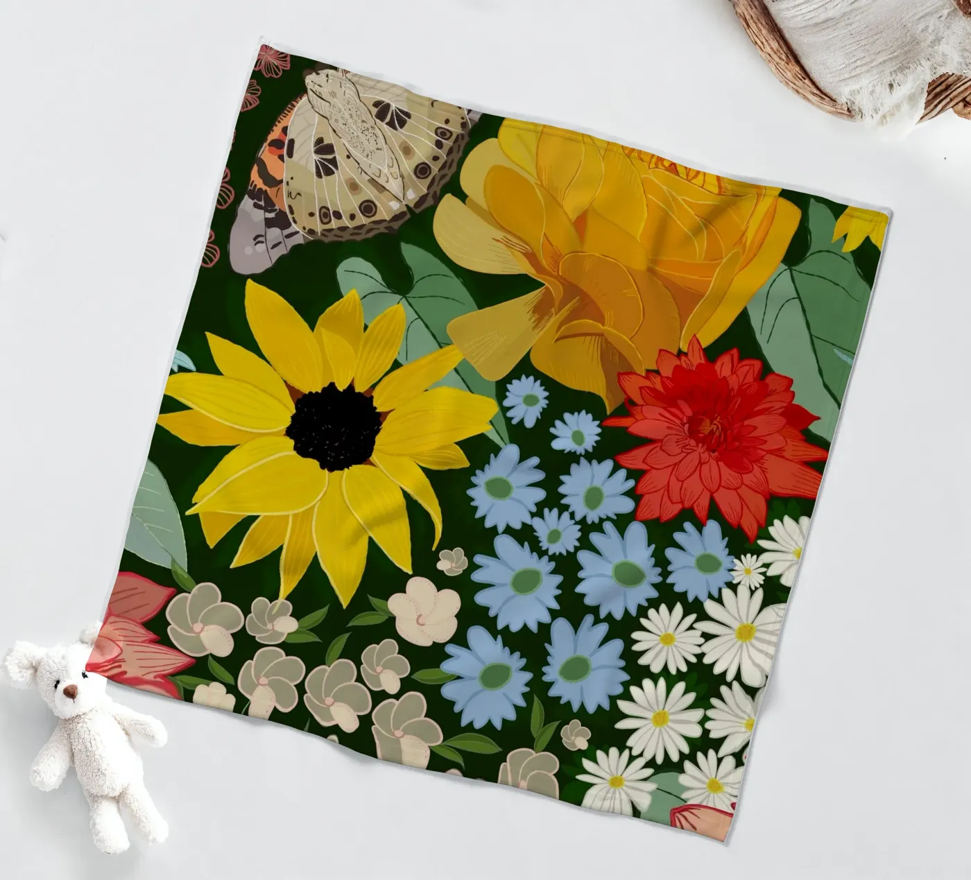 Cute forest pattern Fleecedecke von gulsengunel