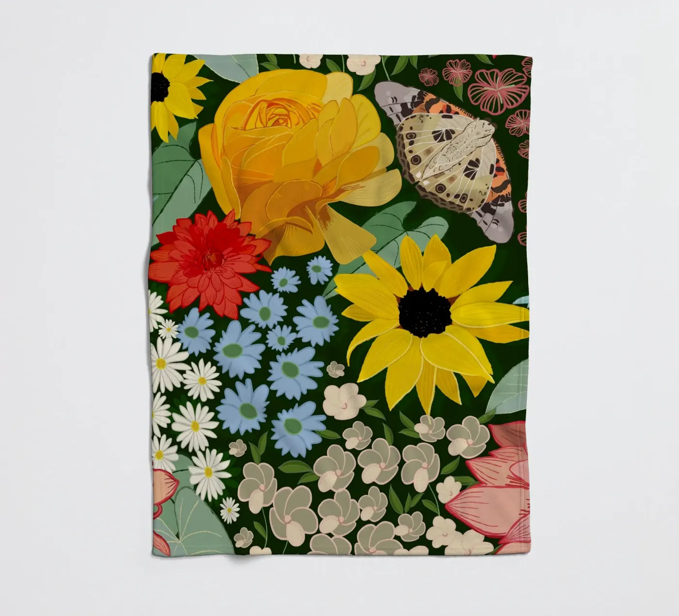 Cute forest pattern Fleecedecke von gulsengunel