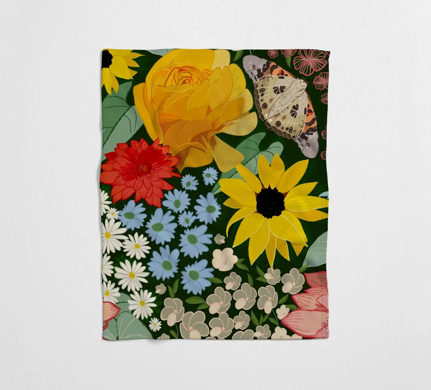 Cute forest pattern Fleecedecke von gulsengunel