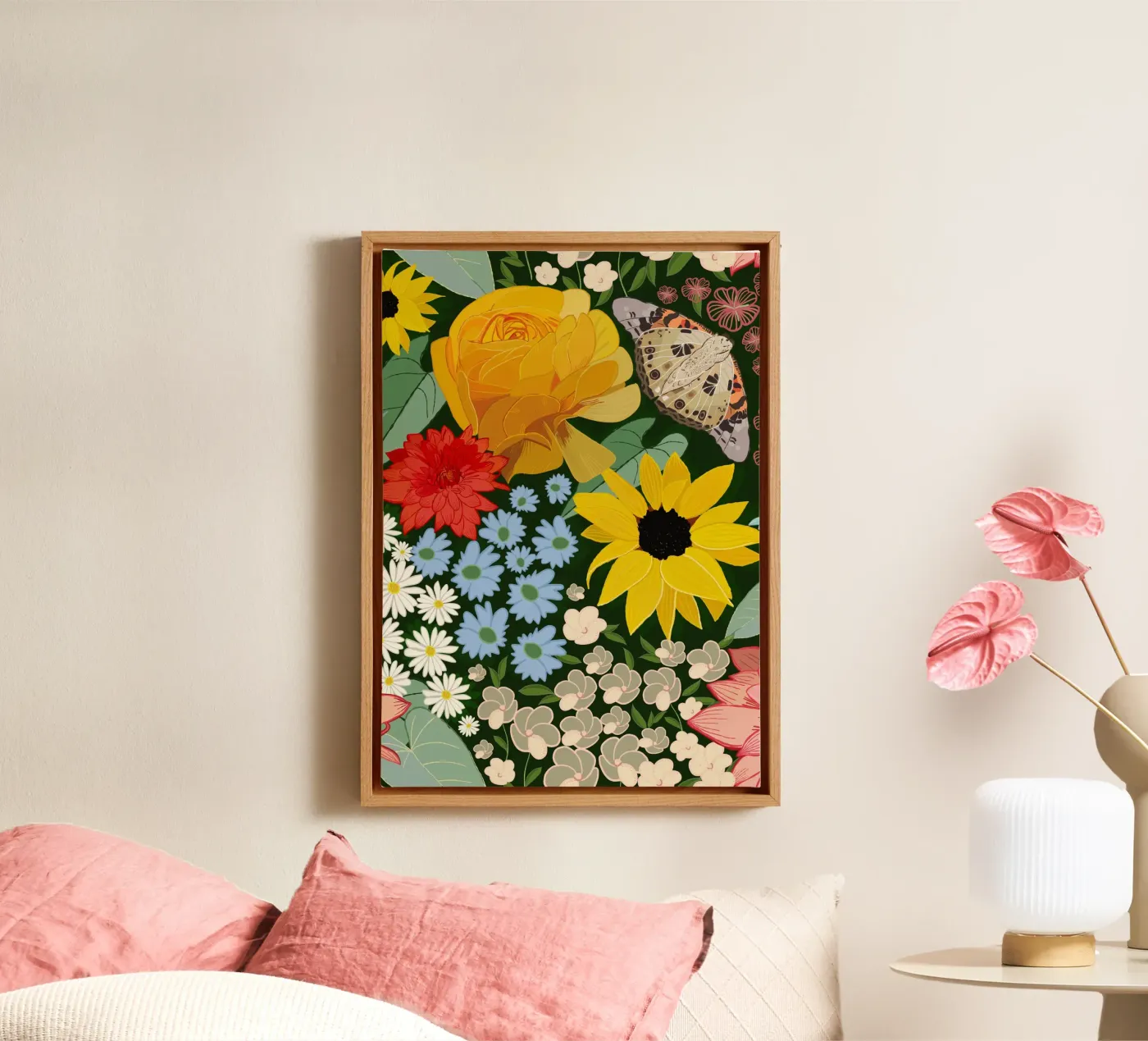 Cute forest pattern Leinwand von gulsengunel