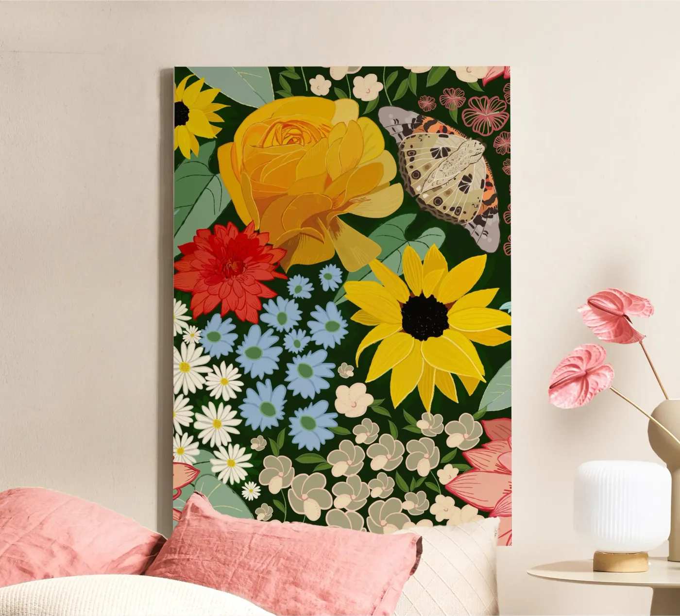 Cute forest pattern Leinwand von gulsengunel