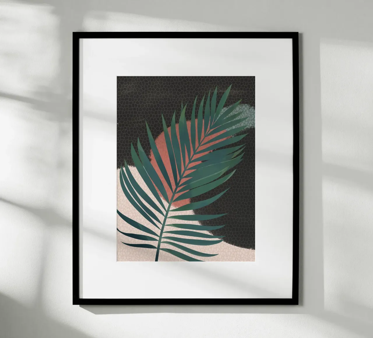 Palm leaf 1 poster van Little Dean