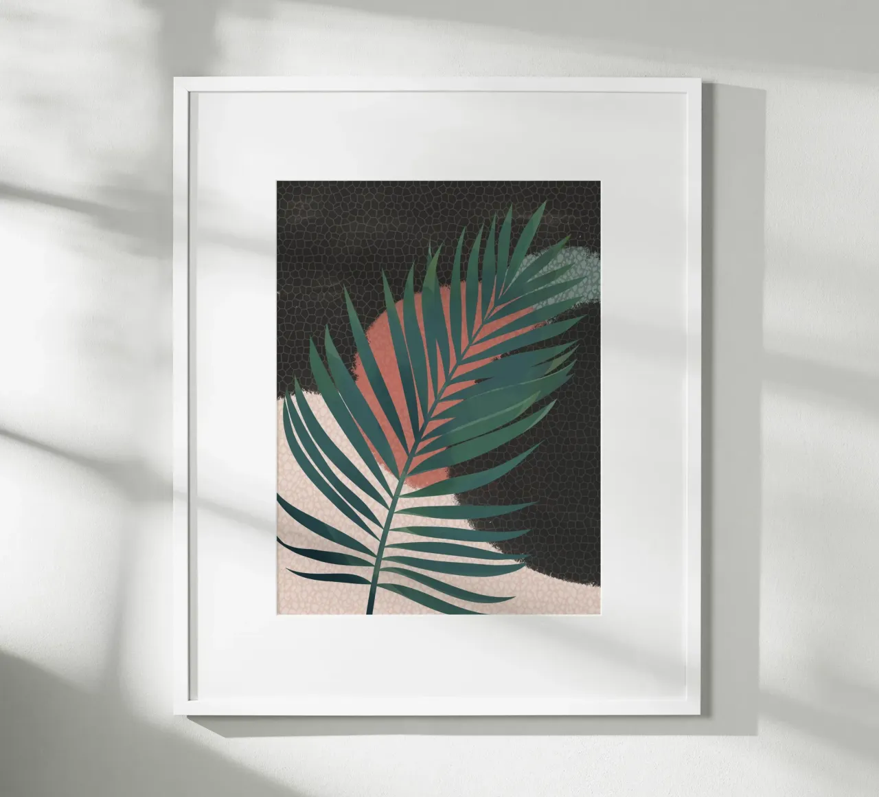 Palm leaf 1 poster van Little Dean