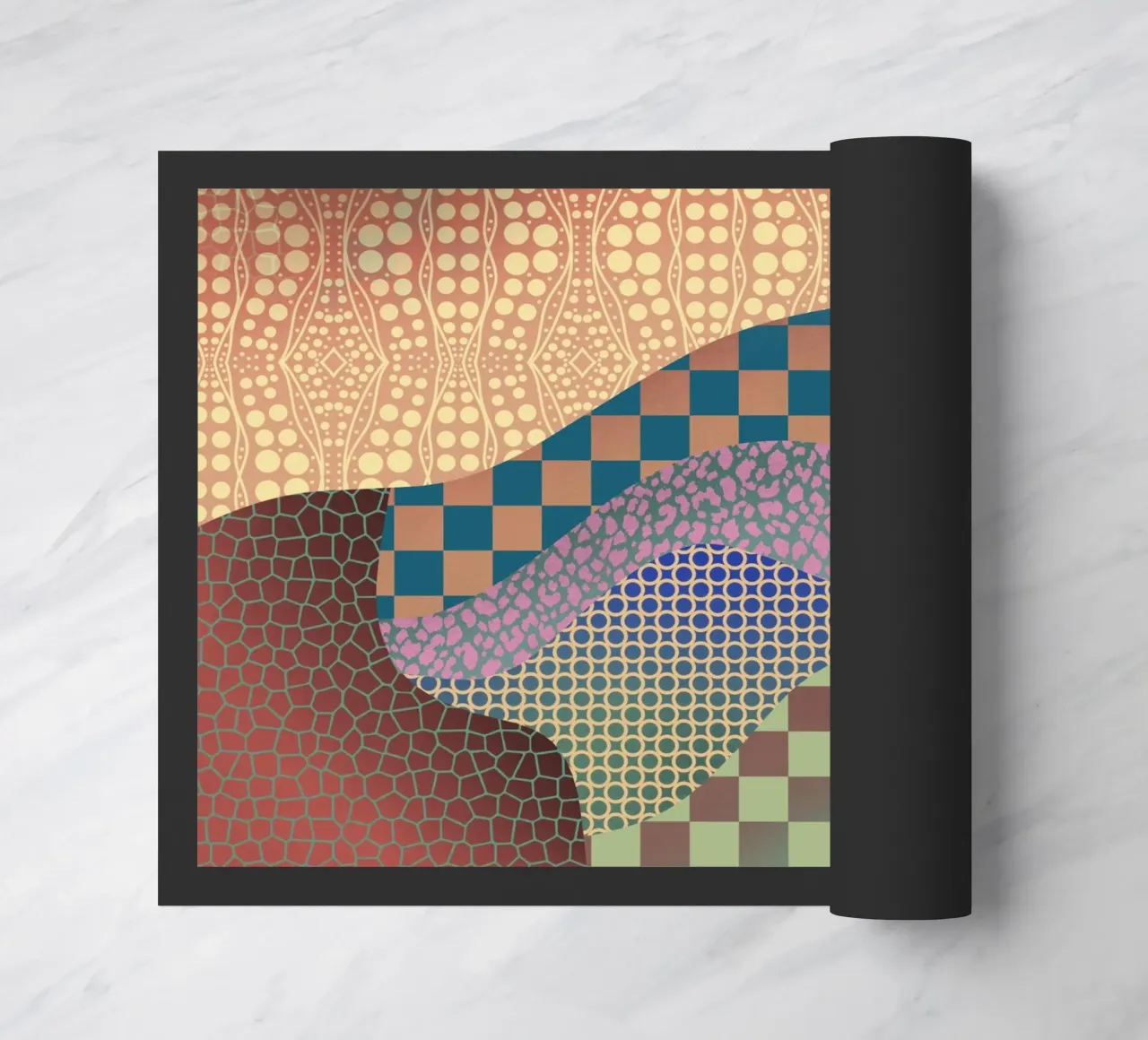 Patterned organic doormat by Little Dean