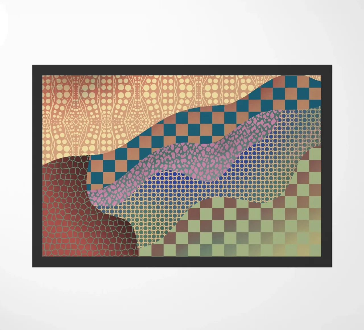 Patterned organic doormat by Little Dean