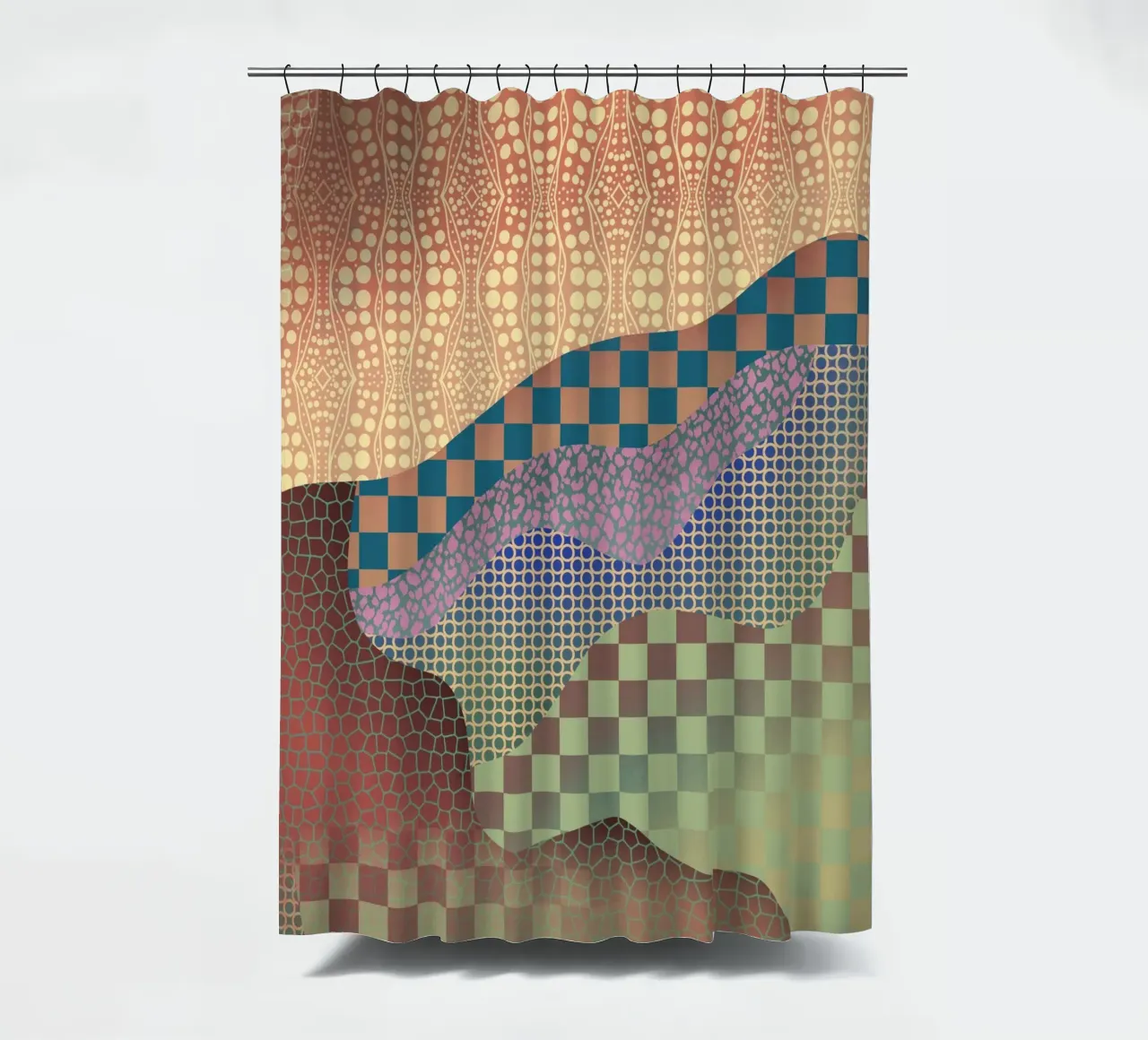 Gemustertes Bio Duschvorhang von Little Dean