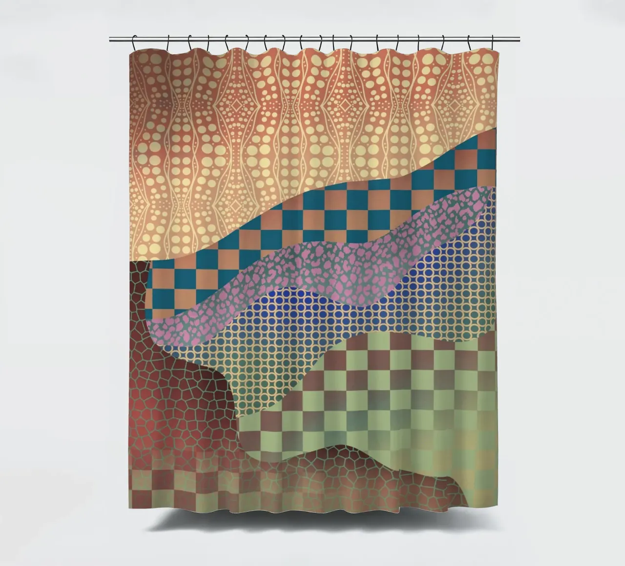 Gemustertes Bio Duschvorhang von Little Dean