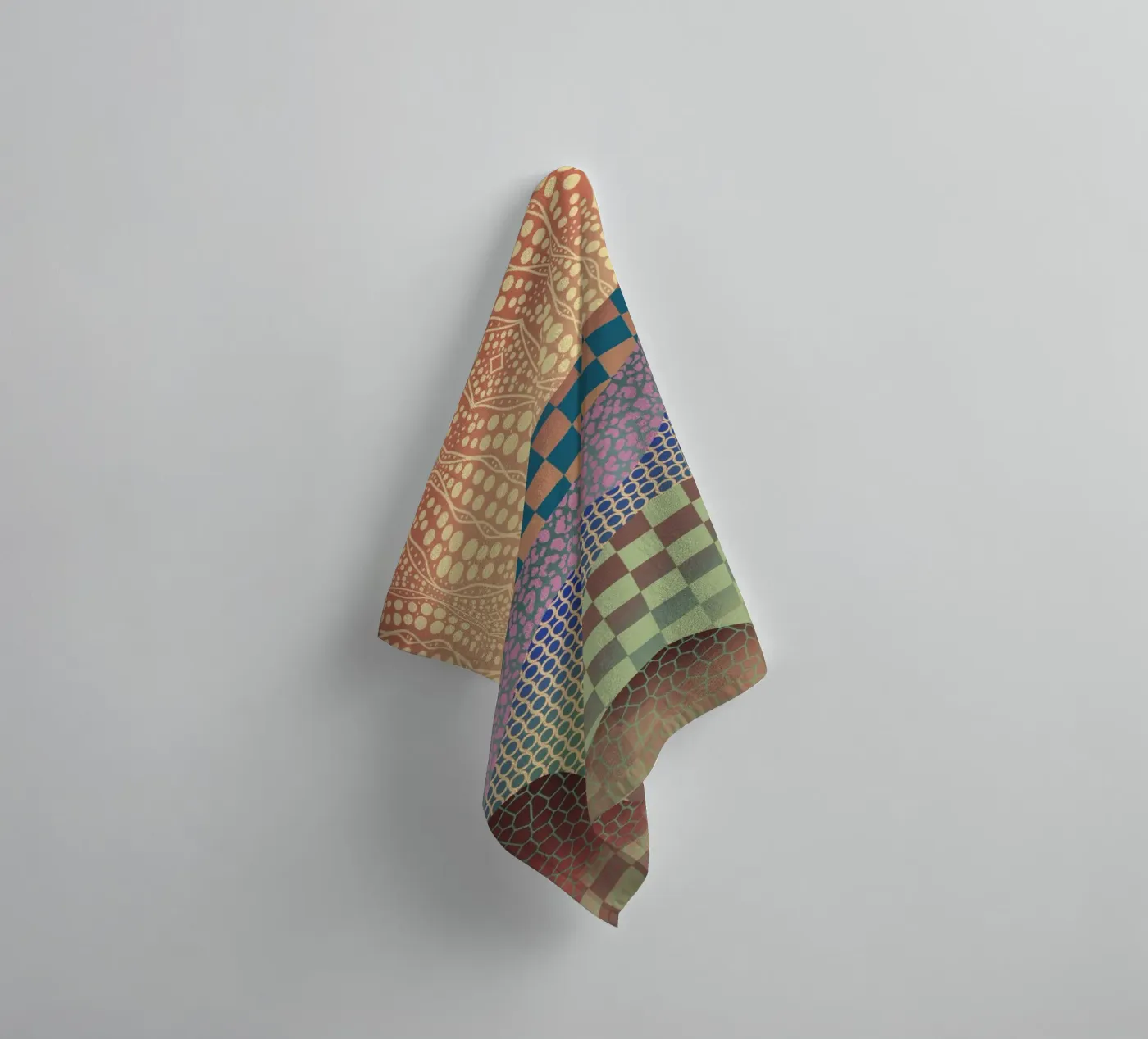 Patterned organic towel by Little Dean