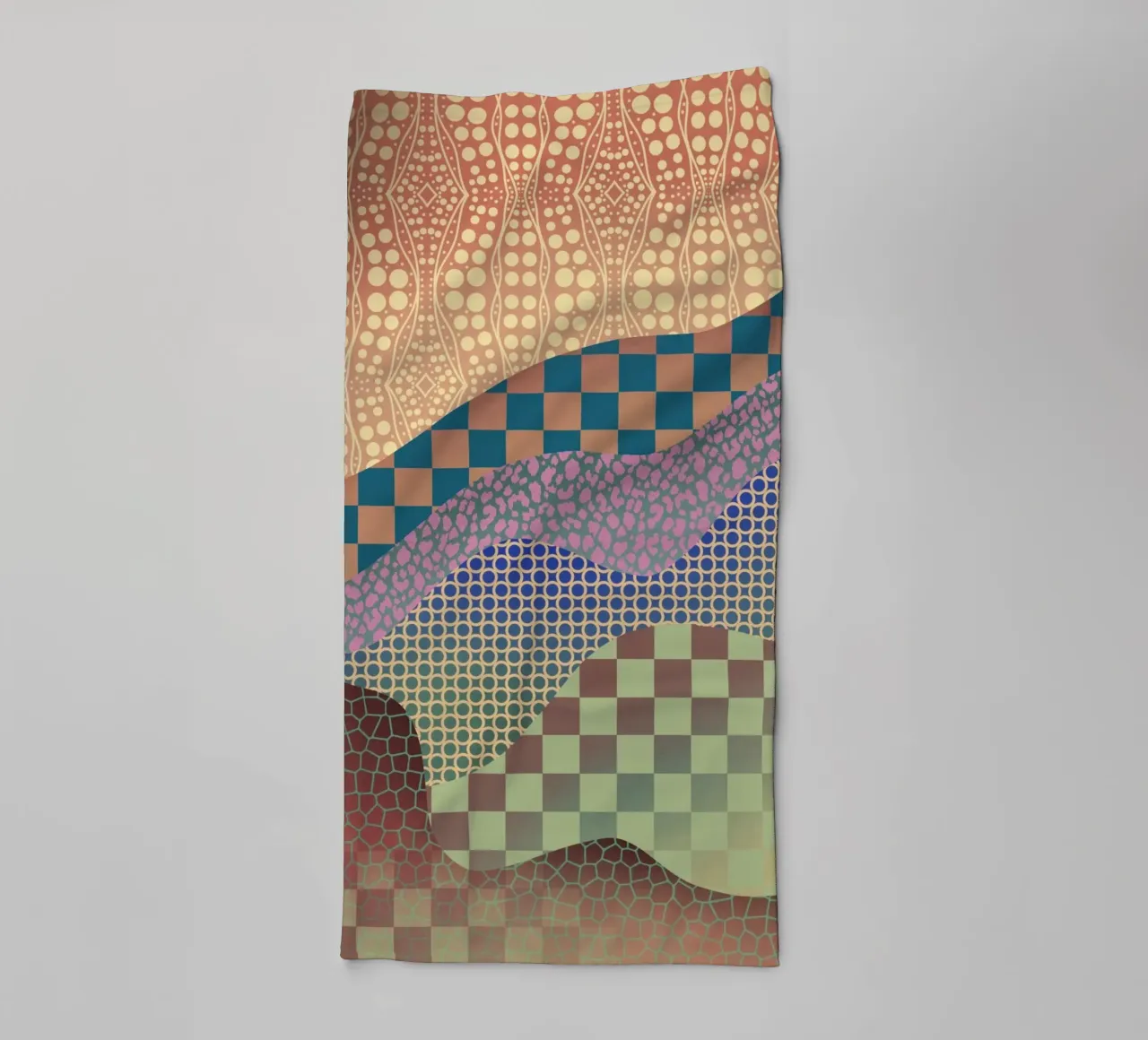 Patterned organic towel by Little Dean