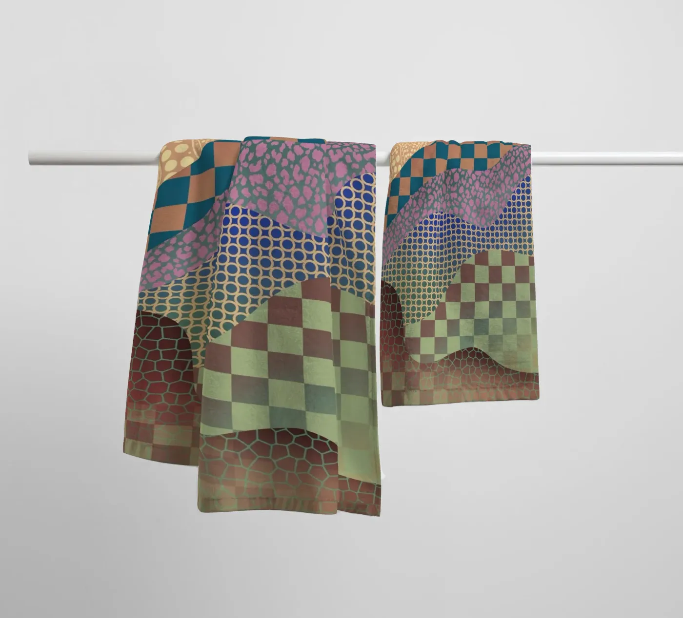 Patterned organic towel by Little Dean
