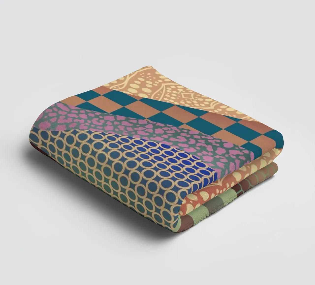 Patterned organic towel by Little Dean