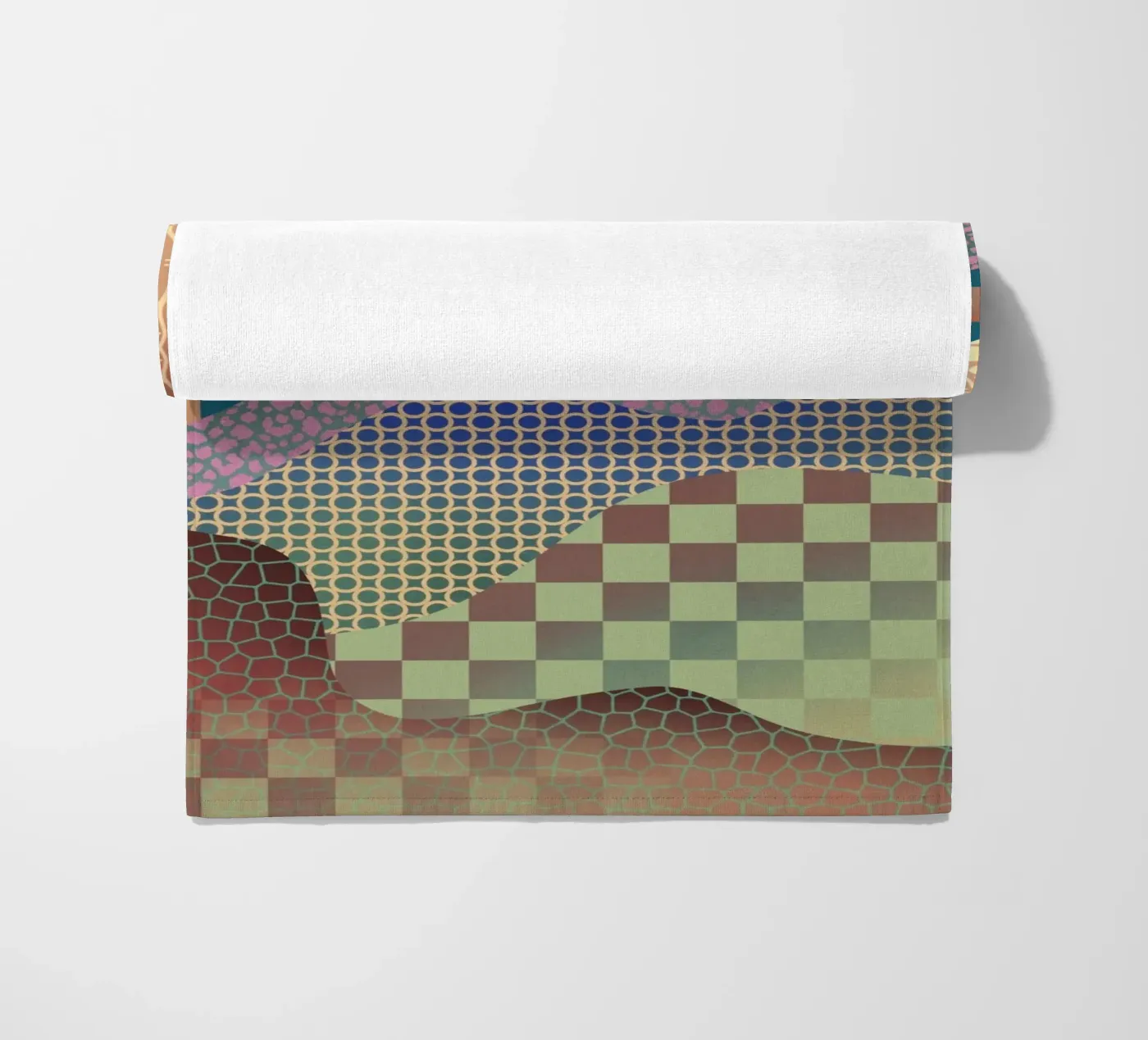 Patterned organic strandhanddoek van Little Dean