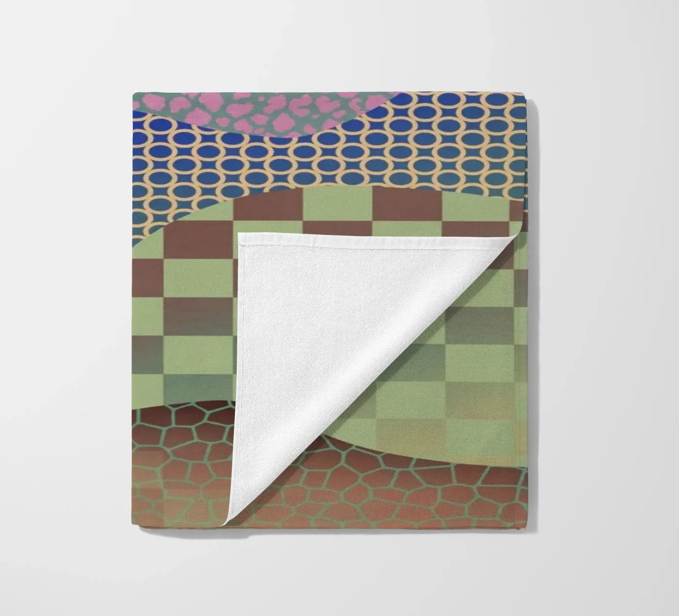 Patterned organic strandhanddoek van Little Dean