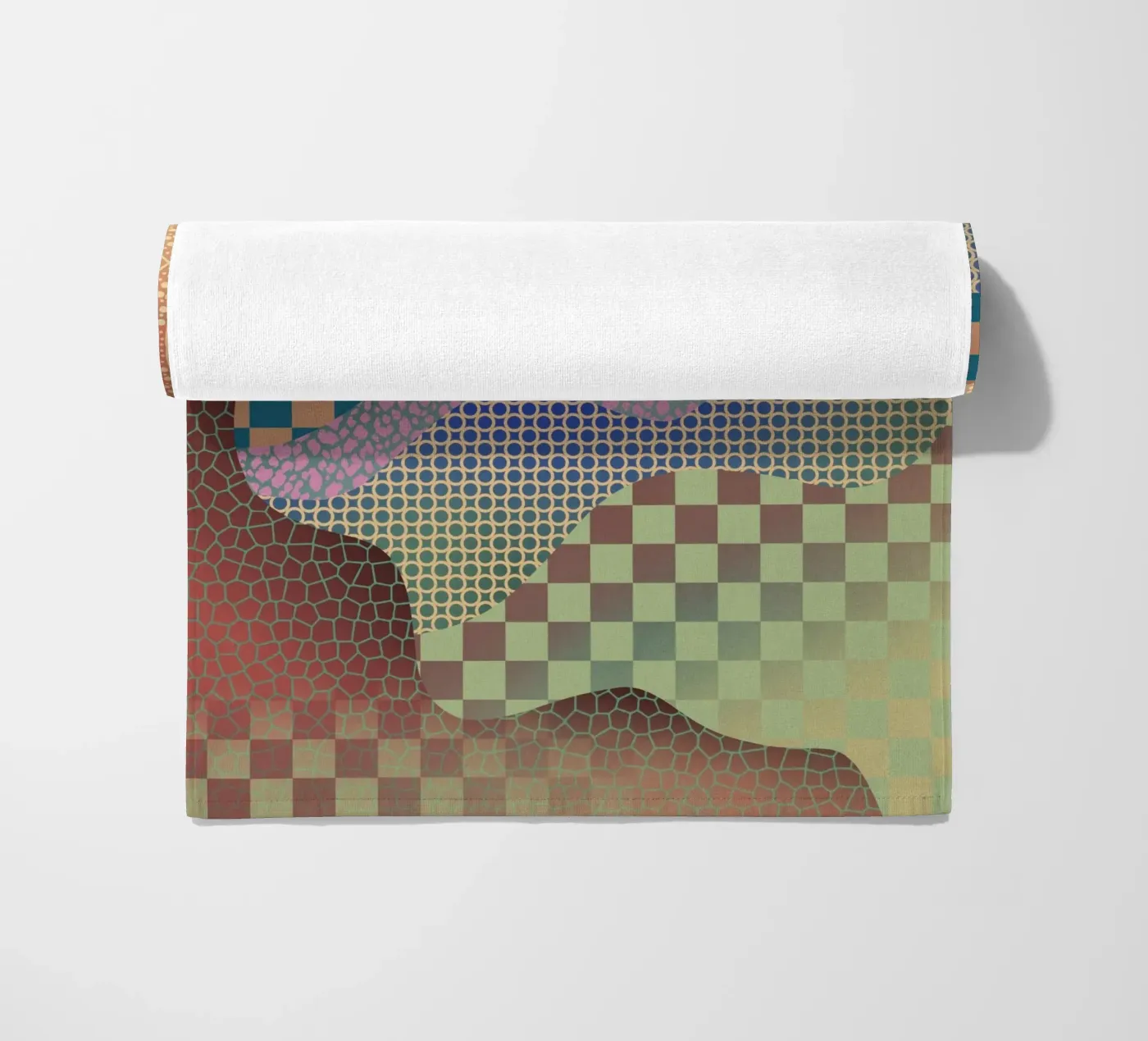 Patterned organic strandhanddoek van Little Dean