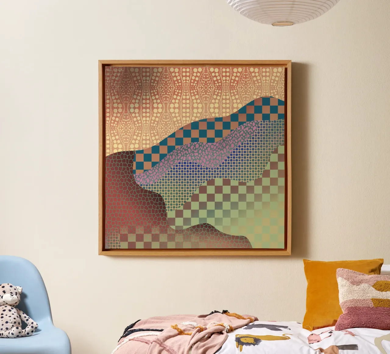 Patterned organic canvas by Little Dean