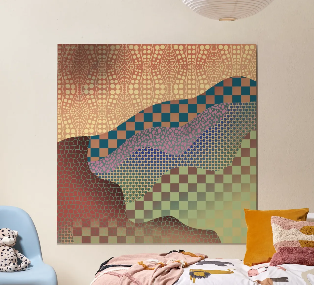 Patterned organic poster by Little Dean