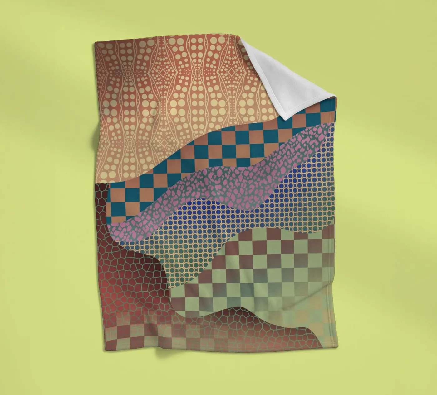 Patterned organic fleece blanket by Little Dean