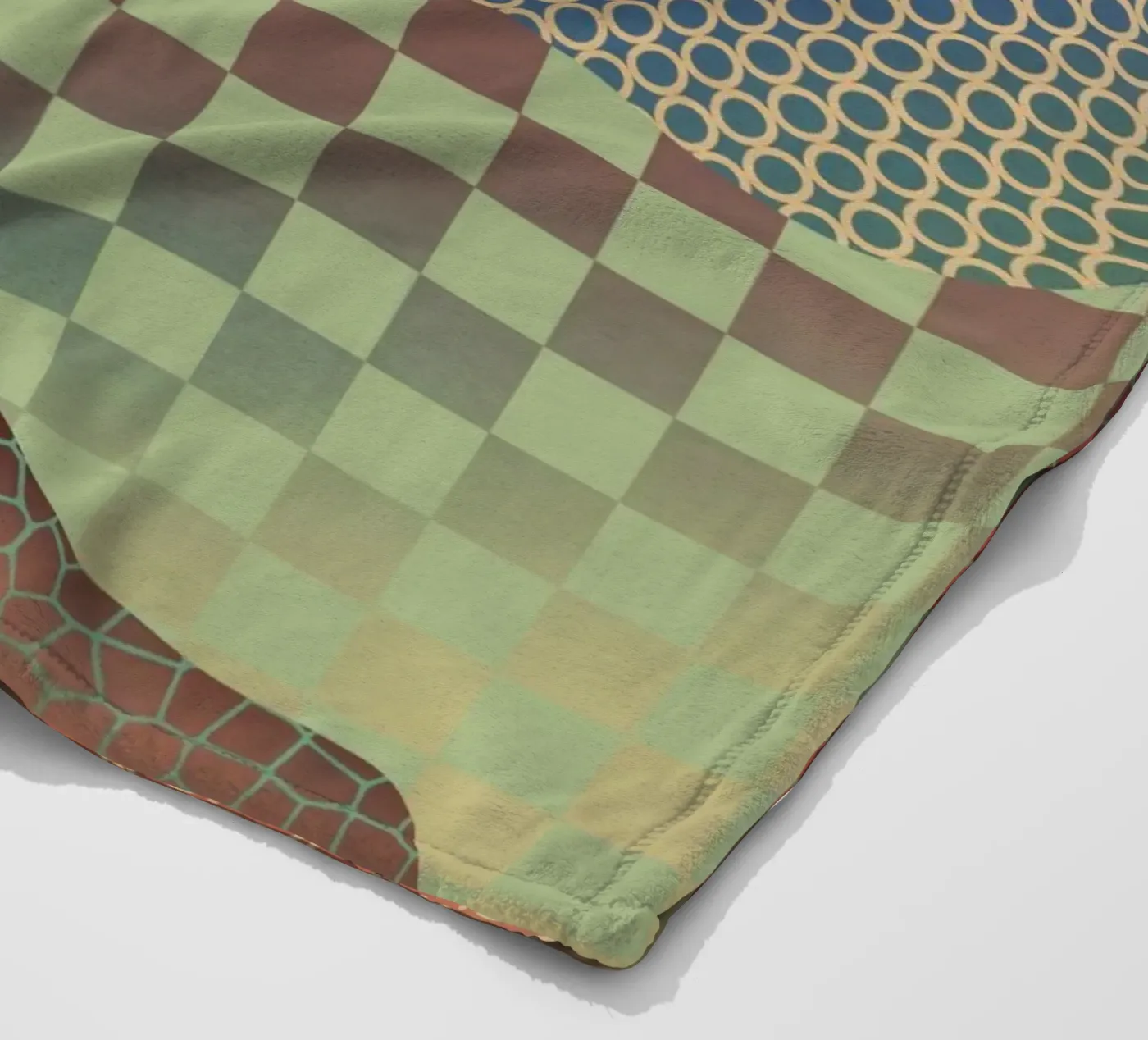 Patterned organic fleece blanket by Little Dean