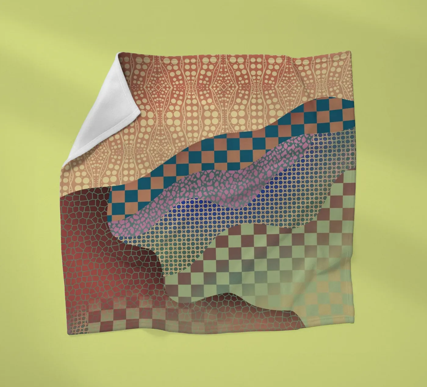 Patterned organic fleece blanket by Little Dean