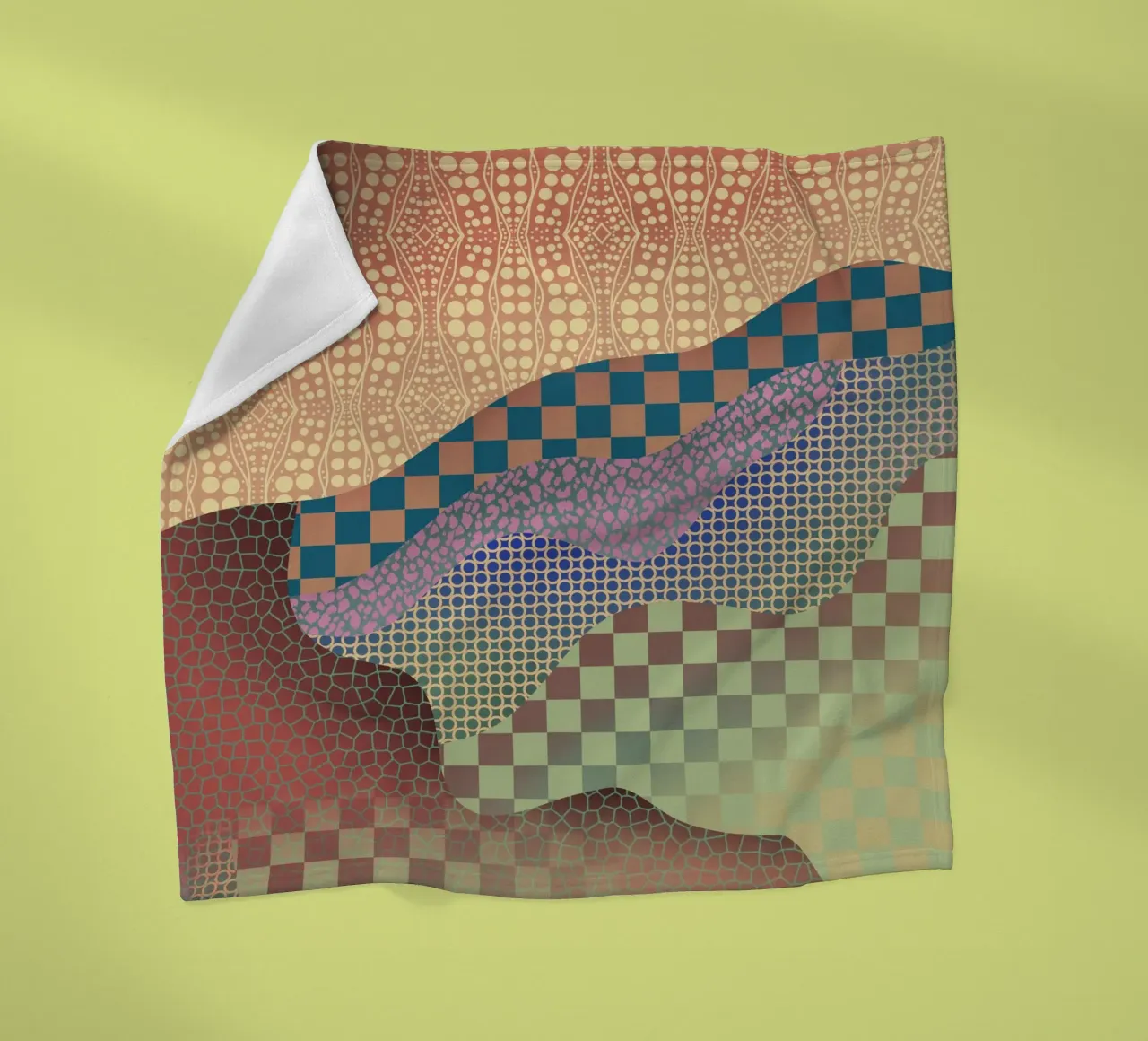 Patterned organic fleece blanket by Little Dean