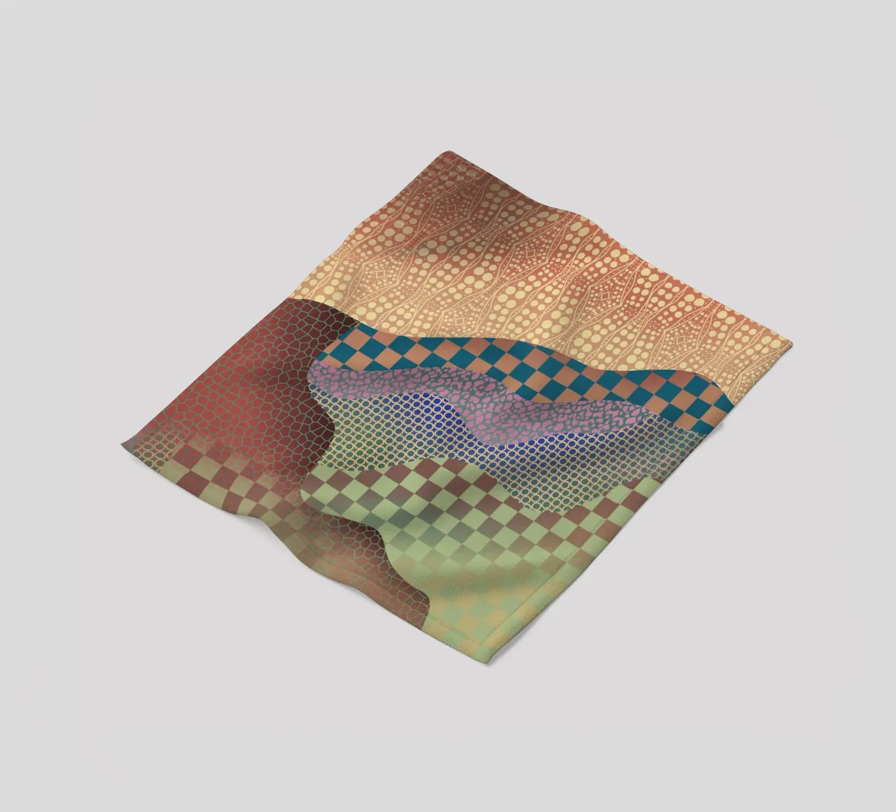 Patterned organic fleece blanket by Little Dean