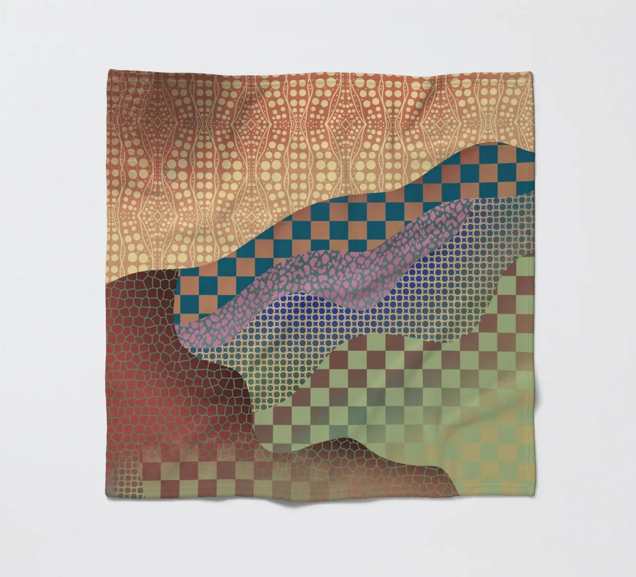 Patterned organic fleece blanket by Little Dean