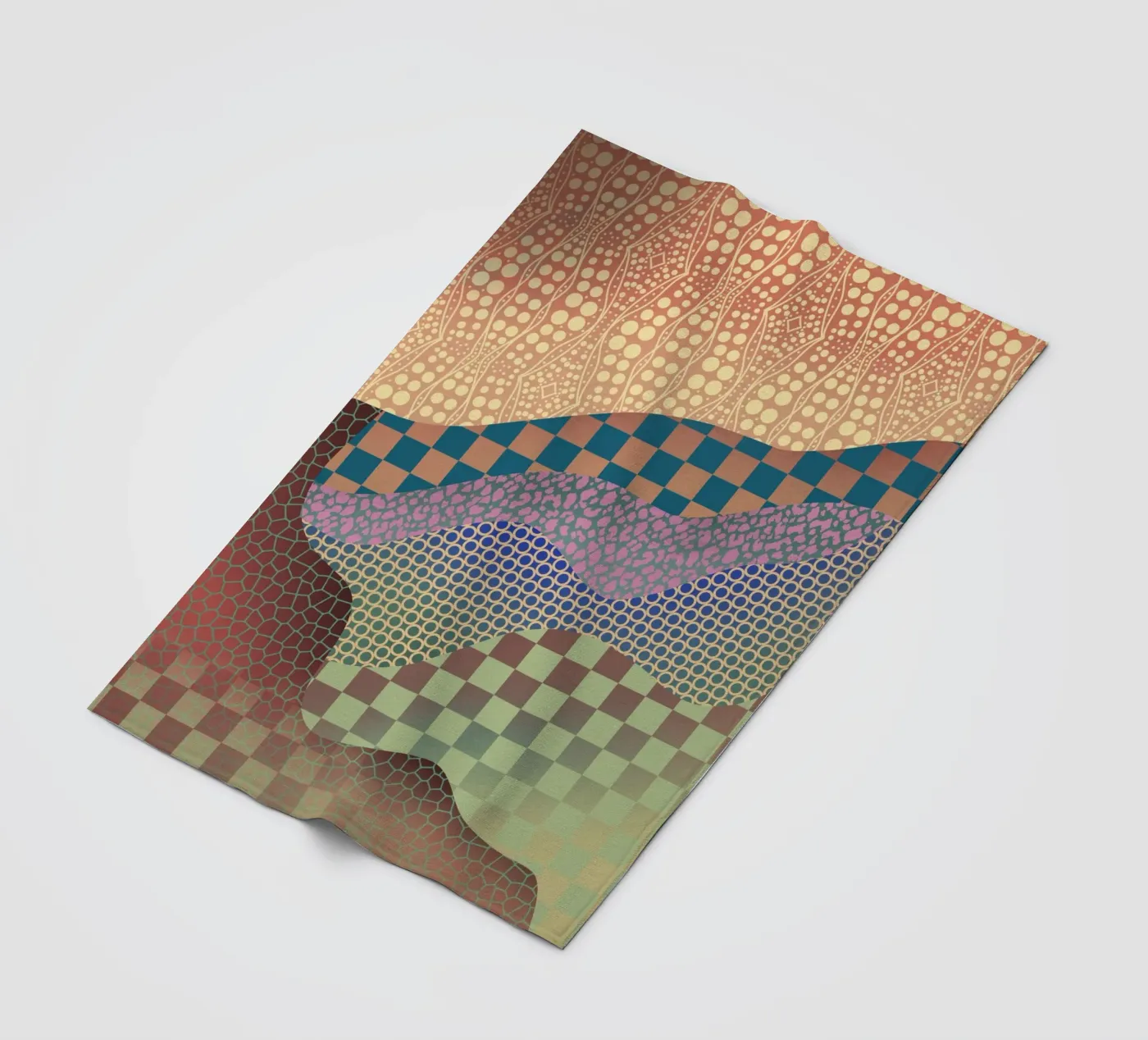 Patterned organic fleece blanket by Little Dean