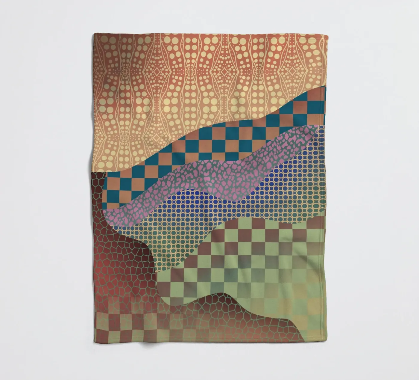 Patterned organic fleece blanket by Little Dean