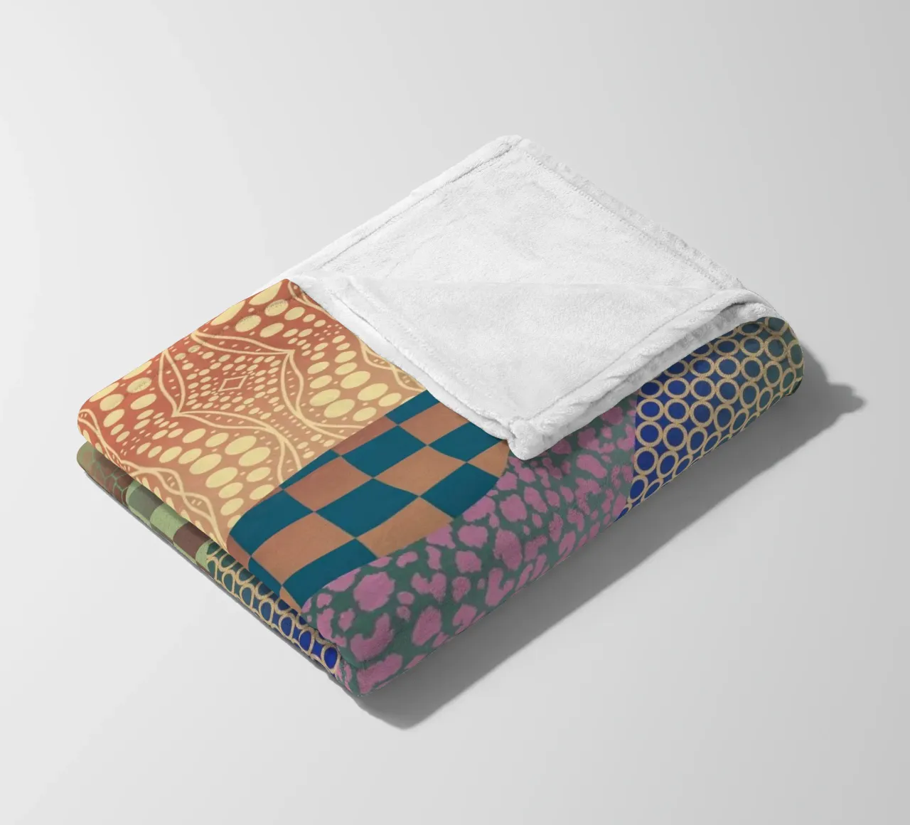 Patterned organic fleece blanket by Little Dean