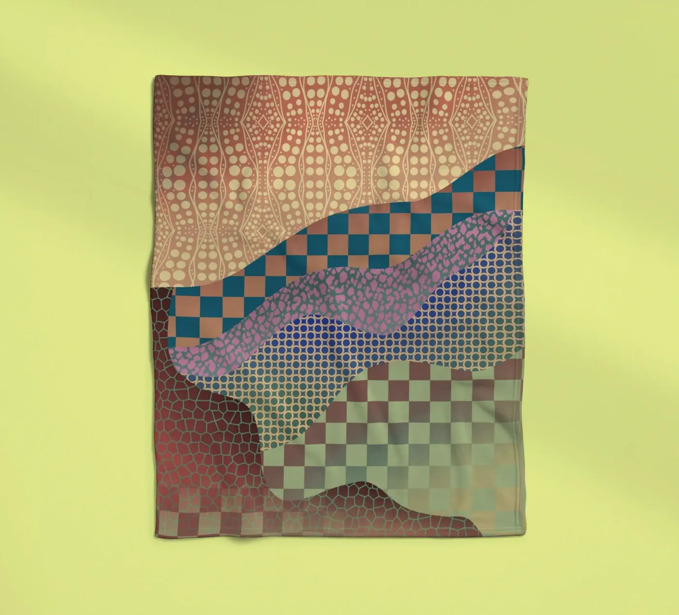 Patterned organic fleece blanket by Little Dean