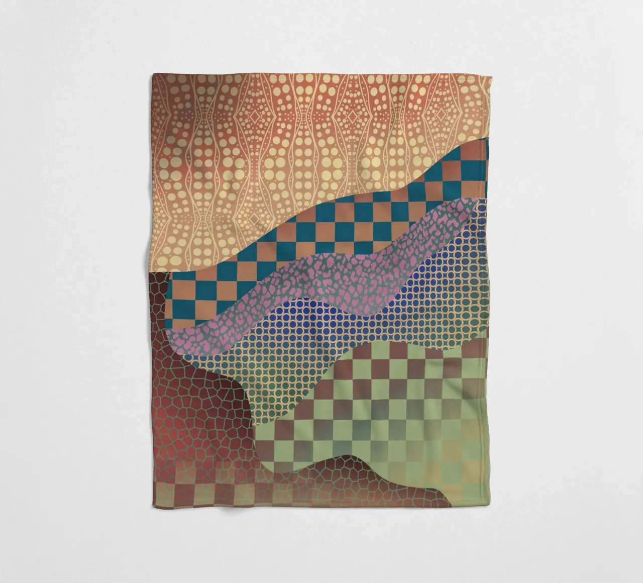 Patterned organic fleece blanket by Little Dean