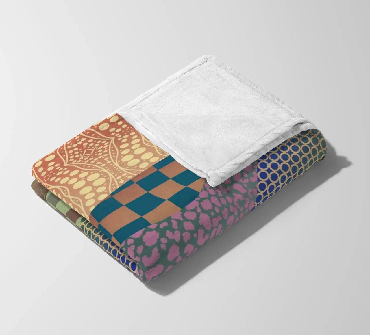 Patterned organic fleece blanket by Little Dean