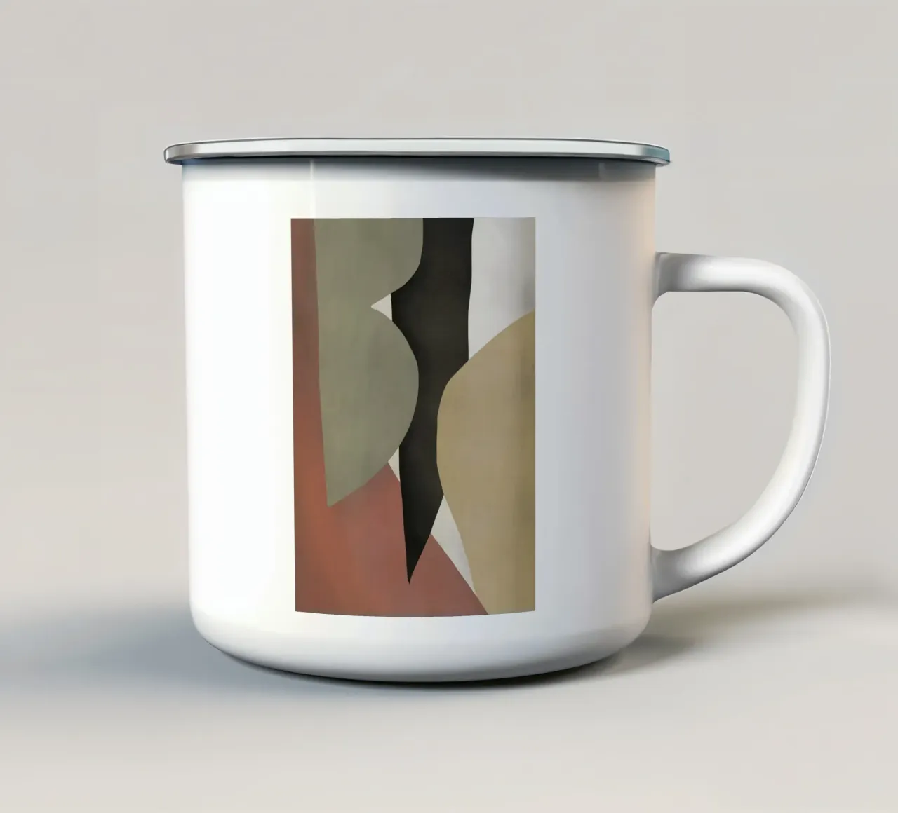 Superfici tagliate con carta 02 tazza in smalto da Little Dean