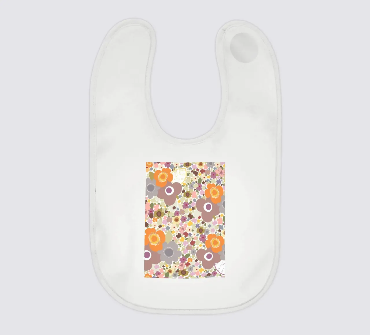 Un simpatico motivo a fiori bavaglino da gulsengunel