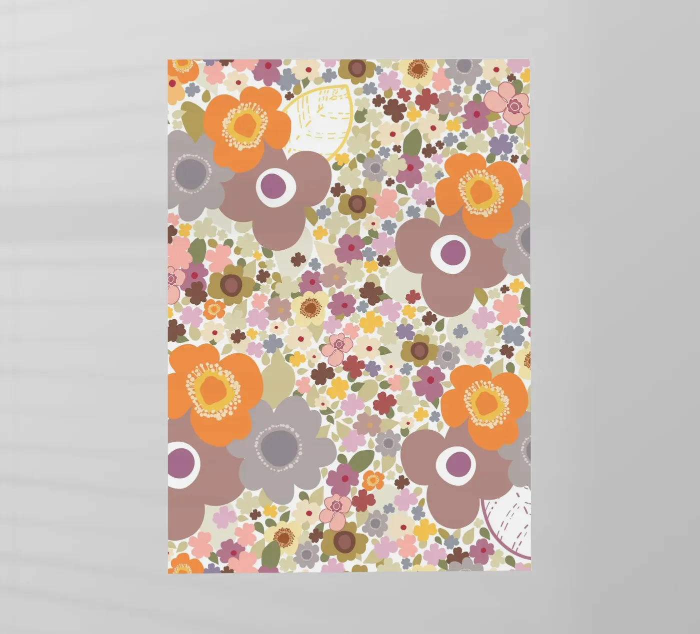 Cute flowers pattern pellicola backlit da gulsengunel