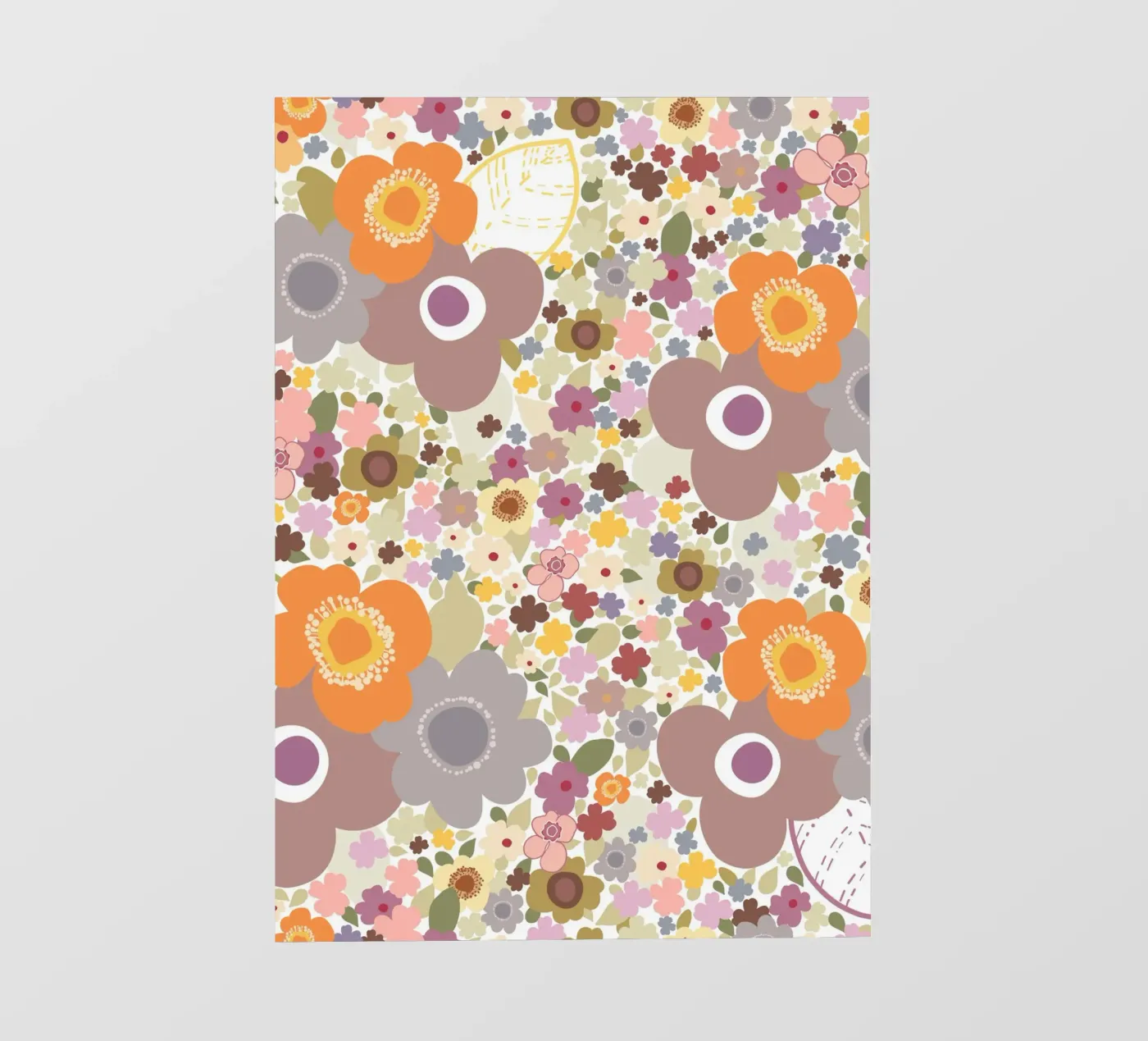 Cute flowers pattern pellicola backlit da gulsengunel